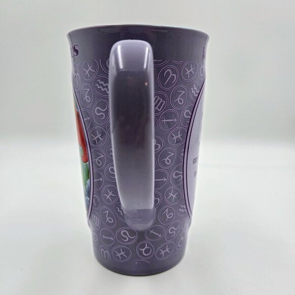 Disney Store Zodiac Horoscope Aquarius Purple The Little Mermaid Ariel Cup Mug - Picture 2 of 8